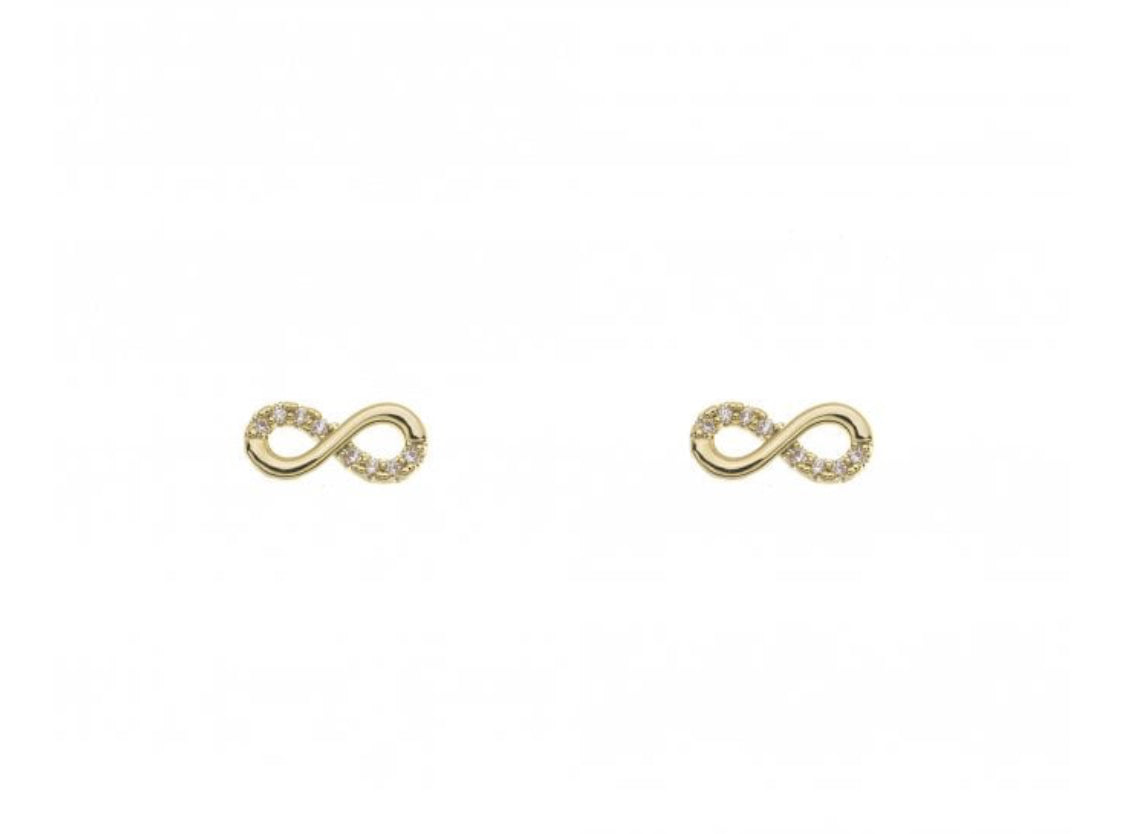 Ella Sophia - Sparkling Gold Infinity Design Swarovski Earrings