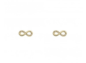 Ella Sophia - Sparkling Gold Infinity Design Swarovski Earrings