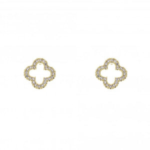 Andi - Gold Plated Swarovski Crystal Clover Earrings - New for 2024