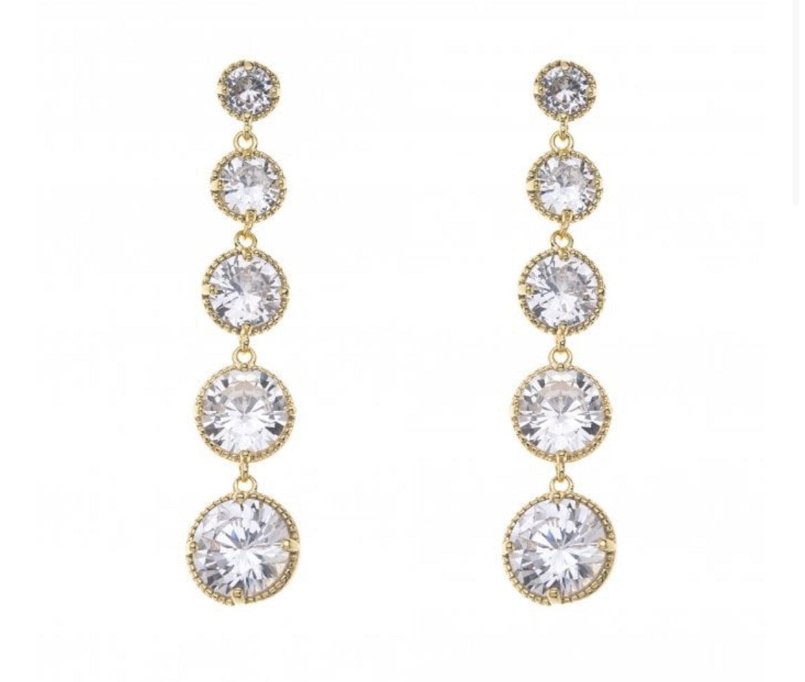 Cara -Sparkling Crystal Drop Earrings