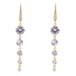 Gemma - Stunning 18k Gold Vermeil & Crystal Chandelier Earrings