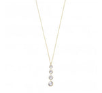 Load image into Gallery viewer, Aarti - 18k Gold Plated Sparkling Crystal Long Drop Pendant Necklace
