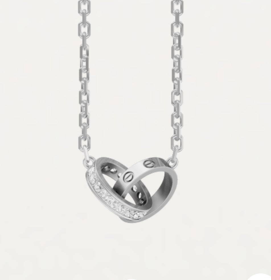 Verity WHITE GOLD - 18k White Gold Plated & Swarovski Crystal Couture Designer Inspired Necklace