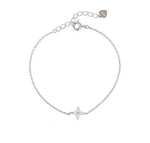 Load image into Gallery viewer, Trusha Anklet - 18k White Gold Vermeil Designer Inspired ANKLET with Swarovski Crystals
