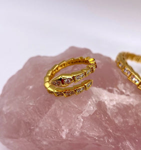 Juliet - Couture 18k Gold Vermeil & Swarovski Designer Cocktail Ring