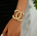 Load image into Gallery viewer, Chrissy - 18k Gold Plated Designer Double C Bangle
