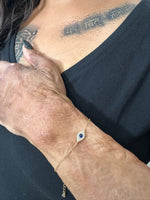 Load image into Gallery viewer, Nazreen - Dainty Swarovski 18k Gold Plated Evil Eye Nazr Bracelet - New for 2024
