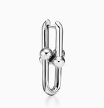 Load image into Gallery viewer, Ella 1.5” - 18k White Gold Plated Designer Inspired Hardware Double Drop Earrings - 1.5” drop
