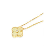 Load image into Gallery viewer, Yasmin - 18k Gold Plated Clover Necklace - RARE Vintage Mother of Pearl
