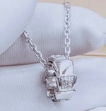 Load image into Gallery viewer, Mila - 18k White Gold Plated Serpenti Inspired Small Hoops with Swarovski Crystals
