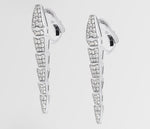 Load image into Gallery viewer, Seema - Swarovski Crystal Serpenti Inspired Drop Earrings - 18k White Gold Plate - 2” drop
