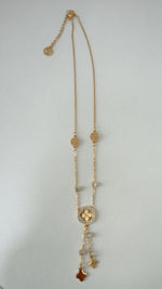 Load image into Gallery viewer, Ferhet - 18k Gold Plated Designer Inspired Necklace with Swarovski Crystal &amp; Charms
