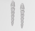 Load image into Gallery viewer, Seema - Swarovski Crystal Serpenti Inspired Drop Earrings - 18k White Gold Plate - 2” drop
