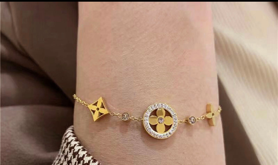 Amita - Swarovski Crystal 18k Gold Vermeil Bracelet