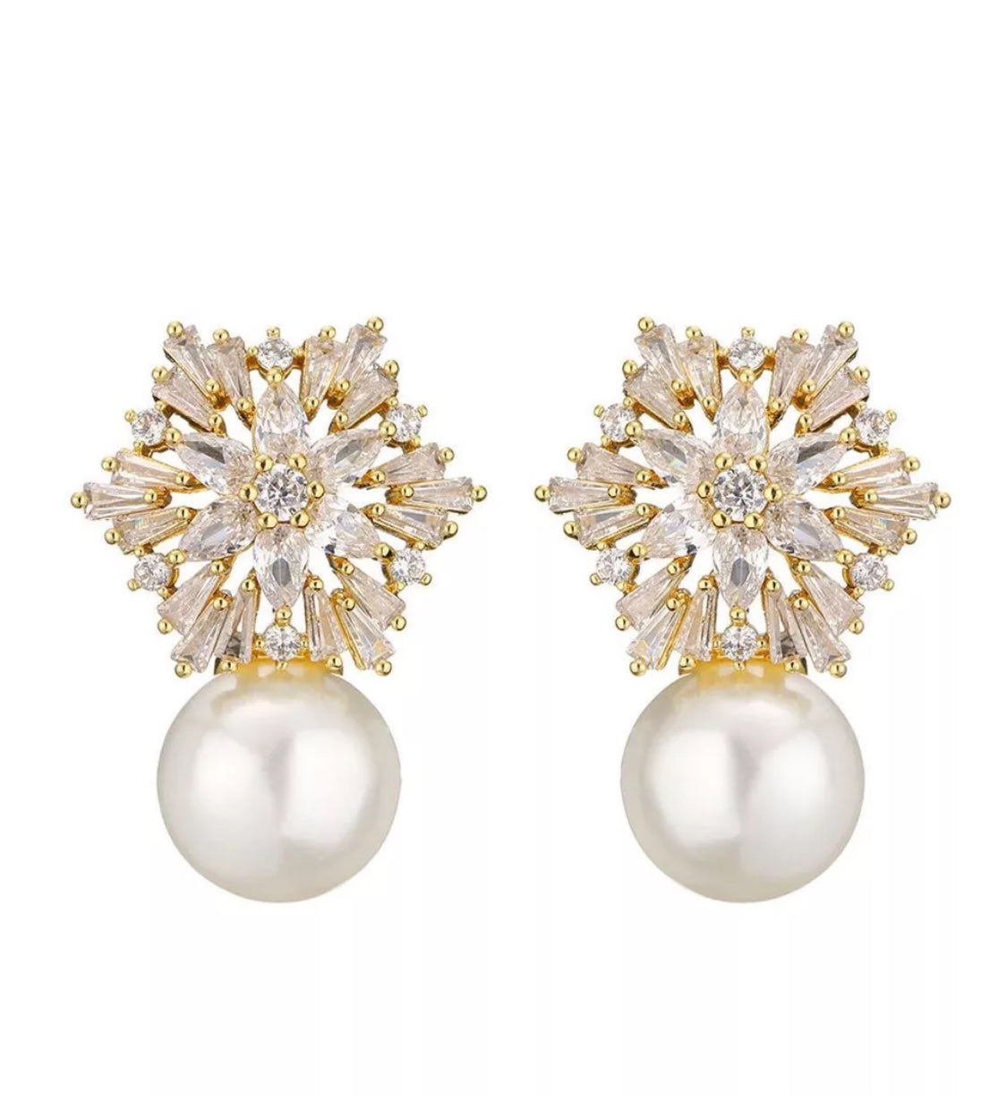 Zareen - Showstopper Pearl and Crystal Earrings