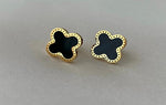 Load image into Gallery viewer, Sonal - Black Clover Studs (also available in Mother of Pearl white)
