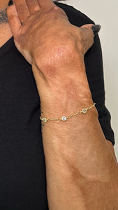 Nathalie - Elegant 18k Gold Vermeil Swarovski Pavé Crystal Bracelet
