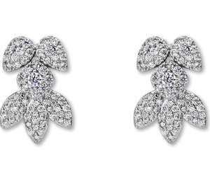 Nazmin - Stunning Lab Diamond Snowflake Snow Angel Earrings - As Seen on Meghan Markle