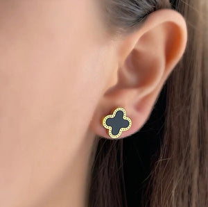 Sonal - Black Clover Studs (also available in Mother of Pearl white)