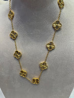 Load image into Gallery viewer, Priti - 10 Motif Gold Clover 18k Gold Plated Necklace
