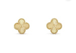 Load image into Gallery viewer, Annika - Sparkling Crystal 18k Gold Vermeil Clover Stud Earrings
