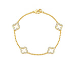 Load image into Gallery viewer, Haloa - 18k Gold Plated Hollow Clover Bracelet with Swarovski Crystals - New for Christmas 2025
