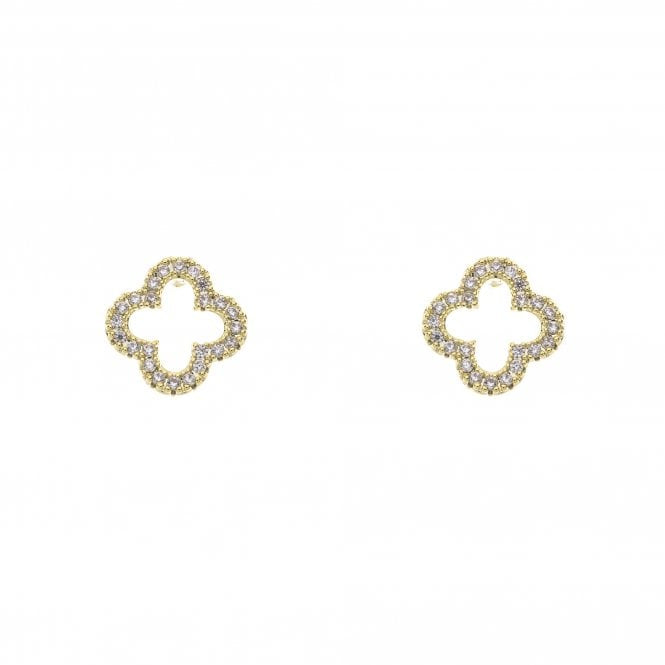 Andi - Gold Plated Swarovski Crystal Clover Earrings - New for 2024