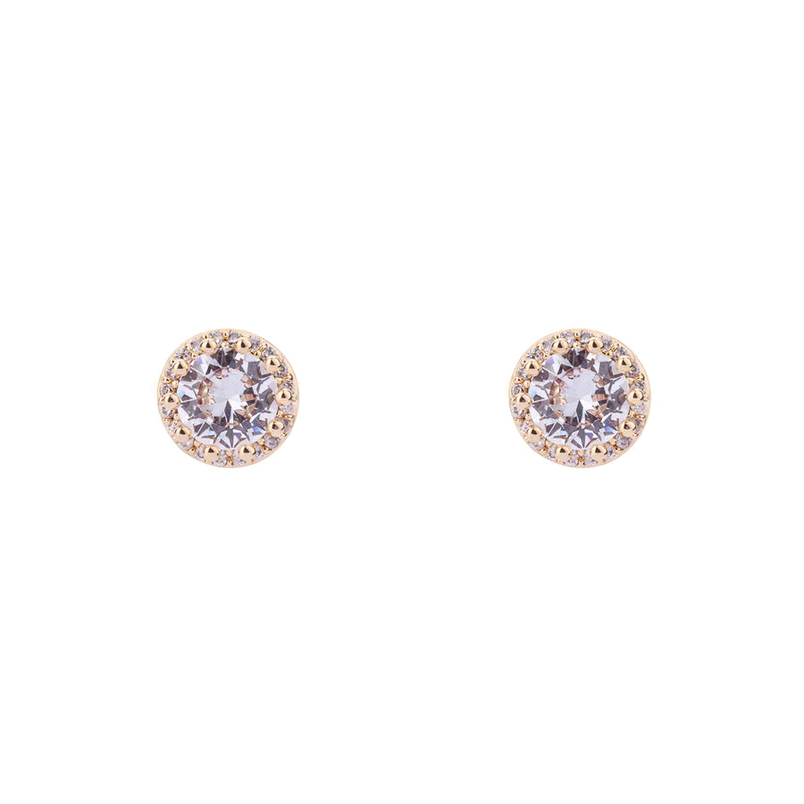 Shelina - Flawless 10mm sparkling Cubic Zirconia Gold Studs - Simple and Showstopping - New for 2024