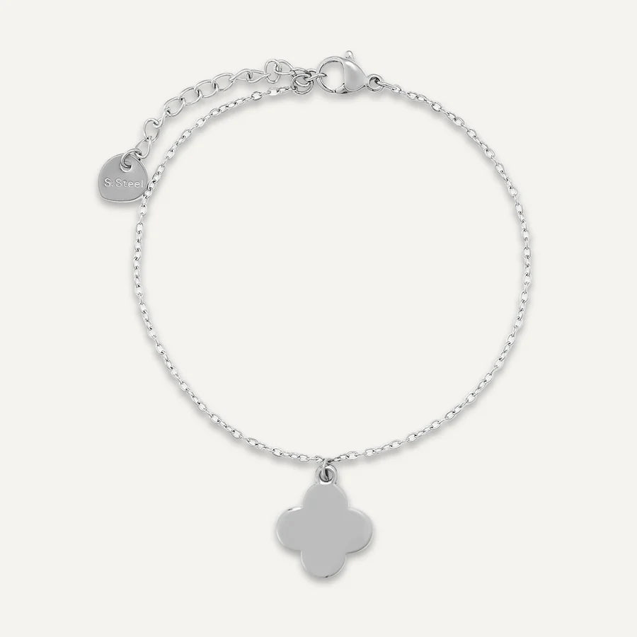 Anoli - Silver Clover Charm Bracelet - New for 2024