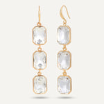 Load image into Gallery viewer, Melissa - Swarovski Crystal Clear Drop Gold Earrings - New for 2024
