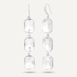Load image into Gallery viewer, Melissa - Swarovski Crystal Clear Drop White Gold Earrings - New for 2024
