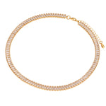 Load image into Gallery viewer, Amba - Swarovski Baguette Cut Crystal Choker Necklace - 18k gold vermeil - New for 2024
