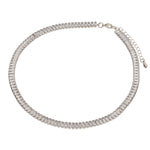 Load image into Gallery viewer, Amba - Swarovski Baguette Cut Crystal Choker Necklace - 18k white gold vermeil - New for 2024
