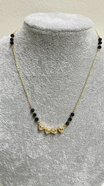 Load image into Gallery viewer, Viyah - Stunning Mangalsutra Fusion Black Crystal &amp; Swarovski Clover Necklace - 18k gold vermeil
