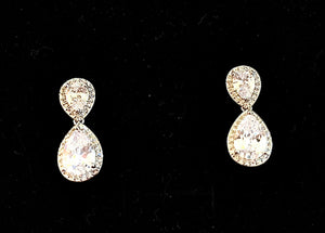 Sita - Dainty Swarovski Crystal Pear Drop Earrings
