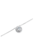 Load image into Gallery viewer, Maryam - Silver Swarovski Solitaire Drop Earrings
