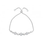 Load image into Gallery viewer, Maryam - Silver Swarovski Solitaire Drop Earrings
