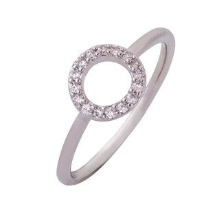 Rosie - 18k White Gold Vermeil & Swarovski Designer Cocktail Ring