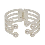 Load image into Gallery viewer, Annika - Statement Freshwater Pearl Bangle - 18k White Gold Vermeil
