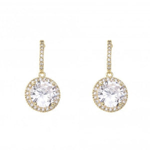 Diana -  Sparkling Crystal Solitaire Drop Earrings - New for 2024