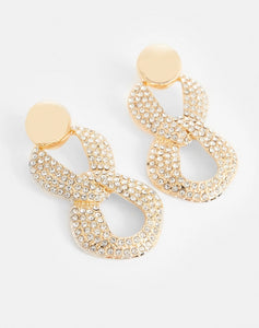 Vaishali - Showstopping Swarovski Crystal Drop Earrings Set in 18k gold vermeil