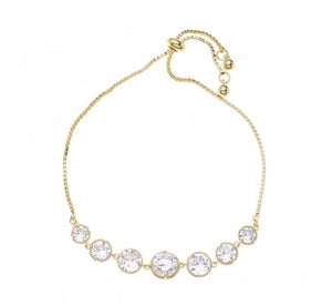 Azmat - Stunning Swarovski Gold Crystal Solitaire Bracelet