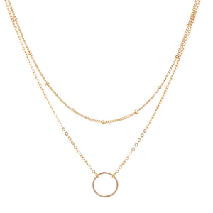 Mandy - 18k Gold Vermeil Dainty Circle & Dot Detail Necklace