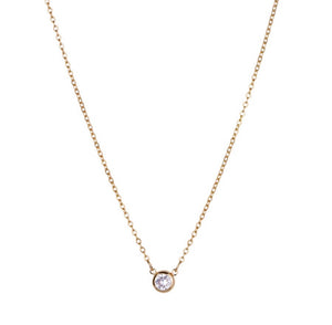 Bansri - Sparkling Swarovski Dainty Crystal Pendant Necklace - 18k Gold Vermeil