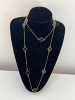 Load image into Gallery viewer, Vibha - 18K Gold Plated Clover Necklace With Black Agate Detail
