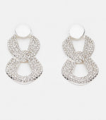 Load image into Gallery viewer, Vaishali - Showstopping Swarovski Crystal Drop Earrings - Set in 18k white gold vermeil
