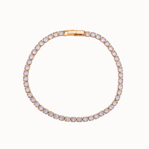 Kera - Stunning Swarovski 18 k Gold Vermeil Tennis Bracelet