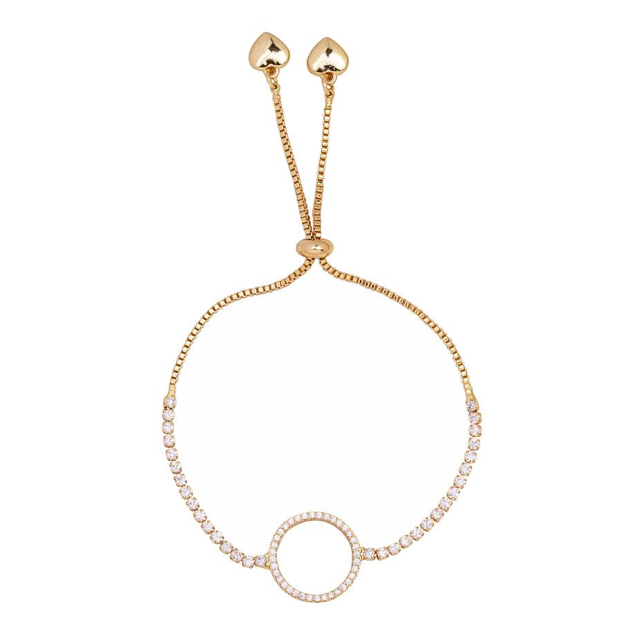 Camilia - Stunning Swarovski 18k Gold Vermeil Circle Expander Bracelet