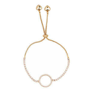 Camilia - Stunning Swarovski 18k Gold Vermeil Circle Expander Bracelet