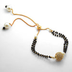 Load image into Gallery viewer, Navneet - Stunning Mangalsutra Fusion White Crystal Solitaire Ball Expander Bracelet
